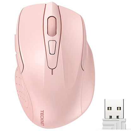 TECKNET Wireless Mouse, 2.4G Ergonomic Optical Mouse, Computer Mouse for Laptop, PC, Computer, Chromebook, Notebook, 6 Buttons, 24 Months Battery Life