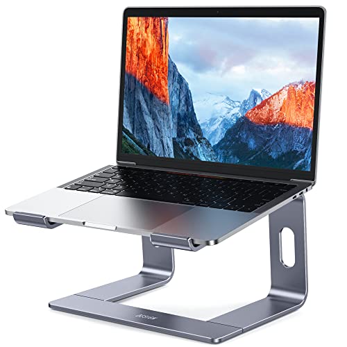 BESIGN LS03 Aluminum Laptop Stand, Ergonomic Detachable Computer Stand, Riser Holder Notebook Stand Compatible with Air, Pro, Dell, HP, Lenovo More 10-15.6" Laptops, Black