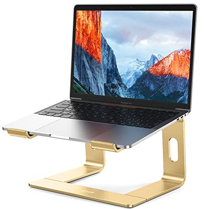 BESIGN LS03 Aluminum Laptop Stand, Ergonomic Detachable Computer Stand, Riser Holder Notebook Stand Compatible with Air, Pro, Dell, HP, Lenovo More 10-15.6" Laptops, Black