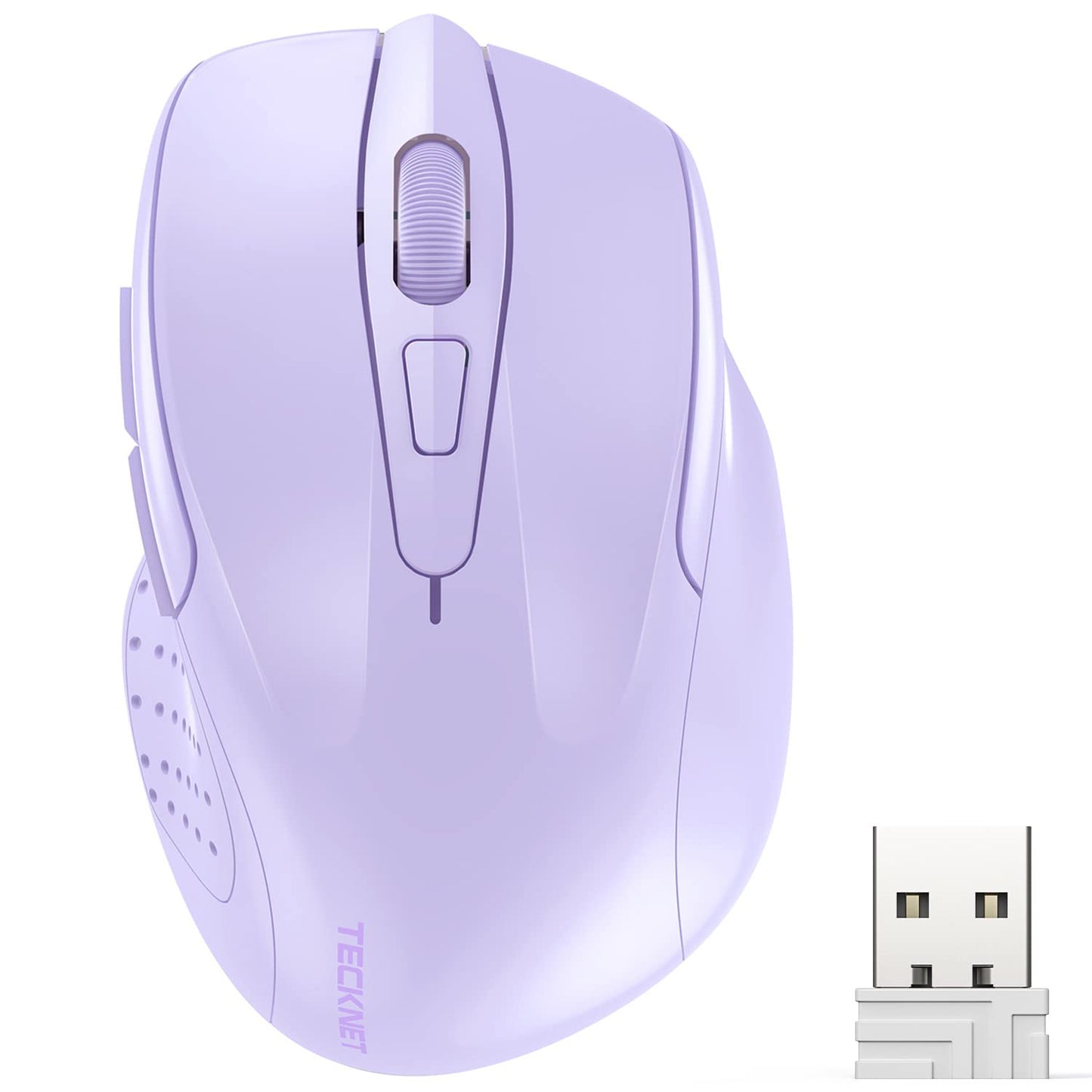 TECKNET Wireless Mouse, 2.4G Ergonomic Optical Mouse, Computer Mouse for Laptop, PC, Computer, Chromebook, Notebook, 6 Buttons, 24 Months Battery Life